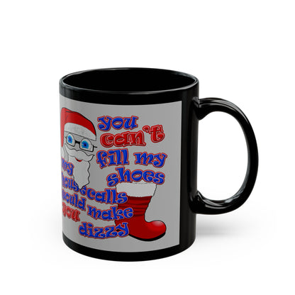 santa's shoes - Black Mug (light grey)