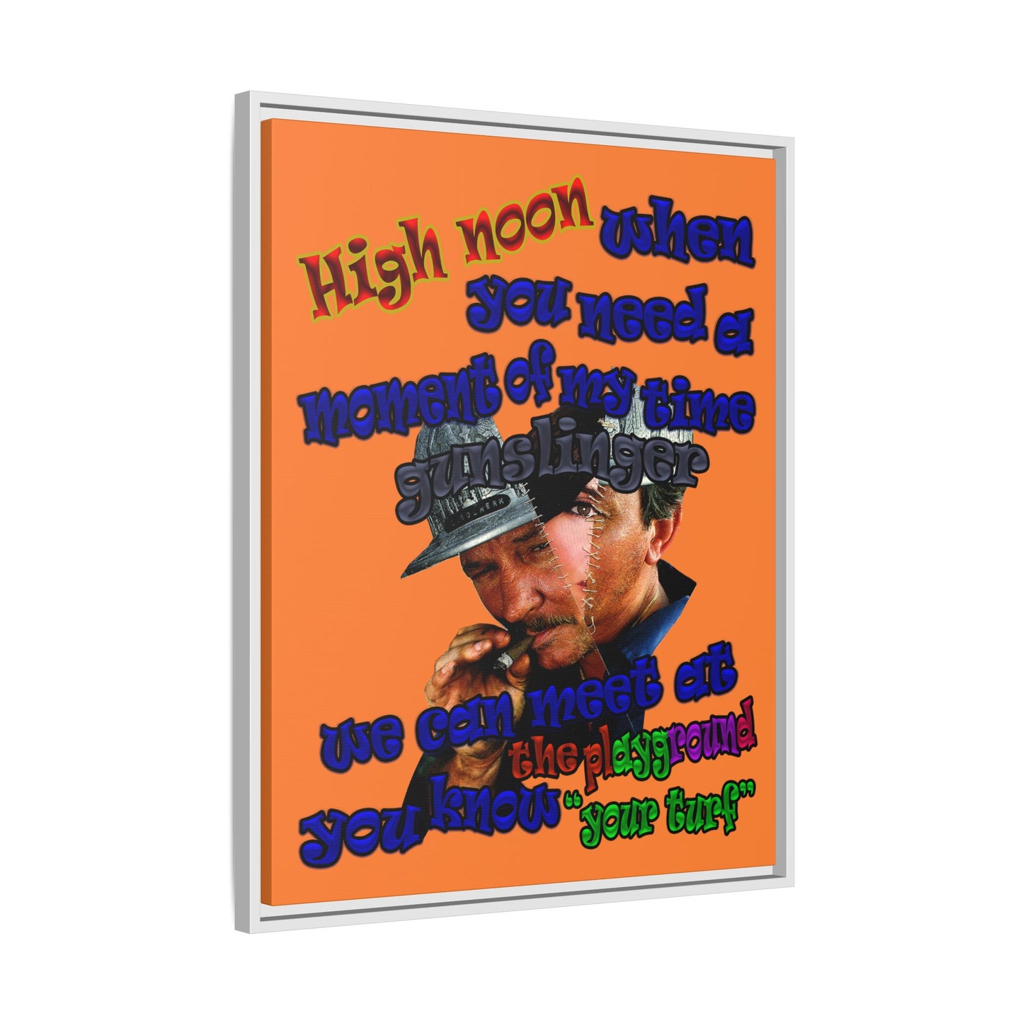 high noon - framed canvas art (crusta)