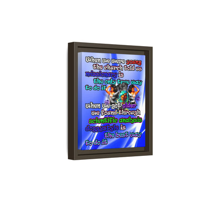 doggystyle - framed canvas art (blue-white wave)