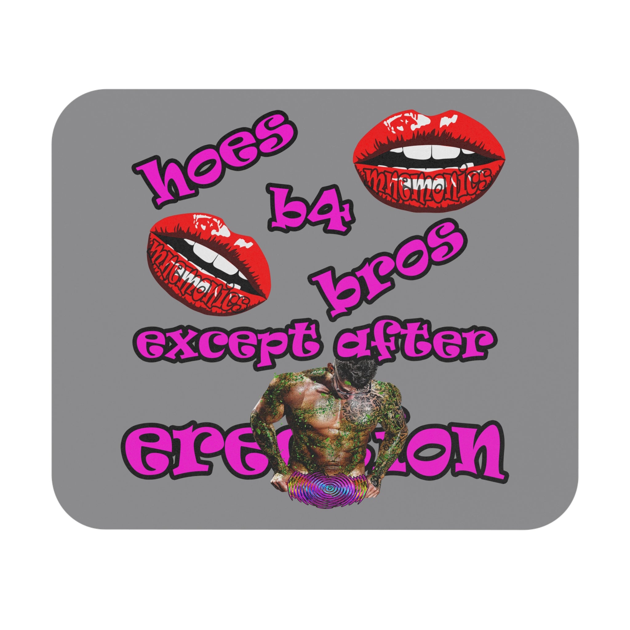hoes b4 bros - Mouse Pad (Rectangle) (grey)
