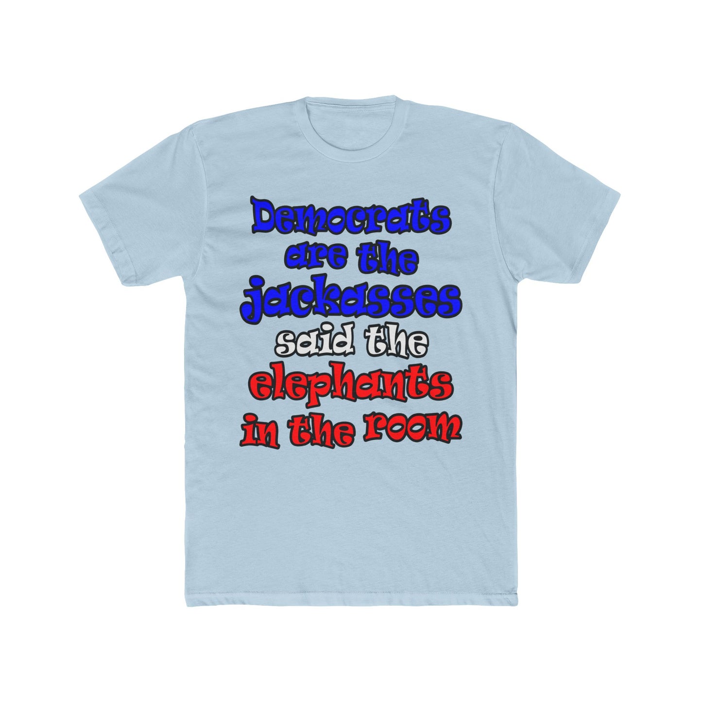 donkeys and elephants - Men's Cotton Crew Tee