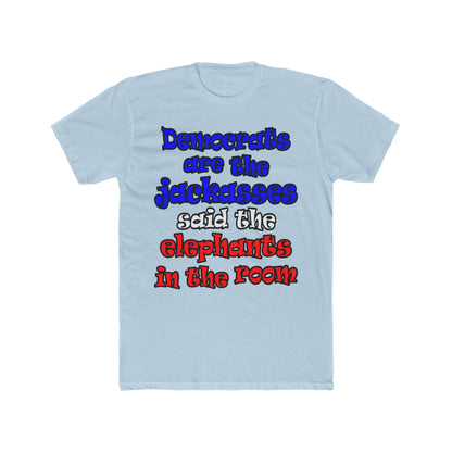 donkeys and elephants - Men's Cotton Crew Tee