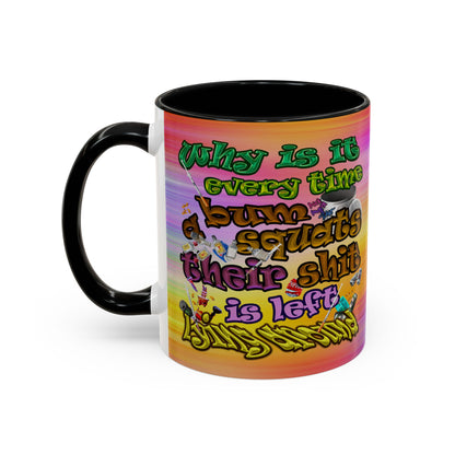 the bum's shit - Accent Mug (color blur)