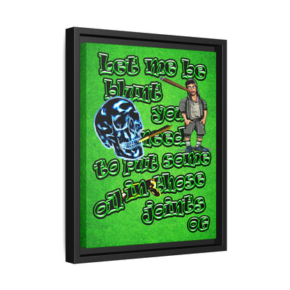 og - framed canvas art (green turf)