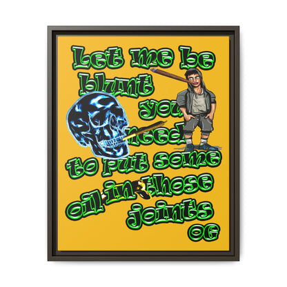 og - framed canvas art (yellow)