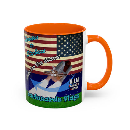 shoot for the stars - Accent Mug ('snoops' background)