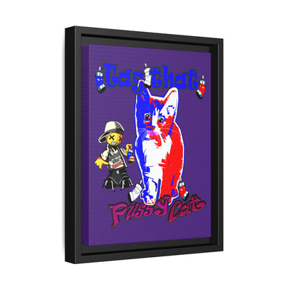 tag that - framed canvas art (purple)