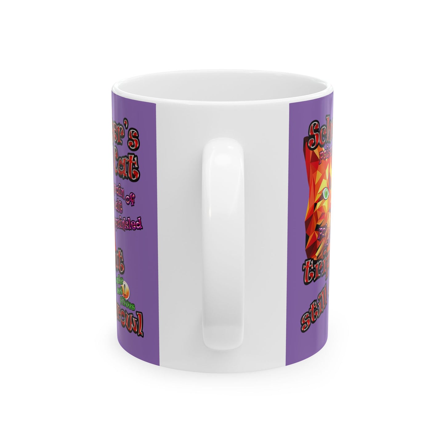 schrodinger's cat - White Mug (light purple)