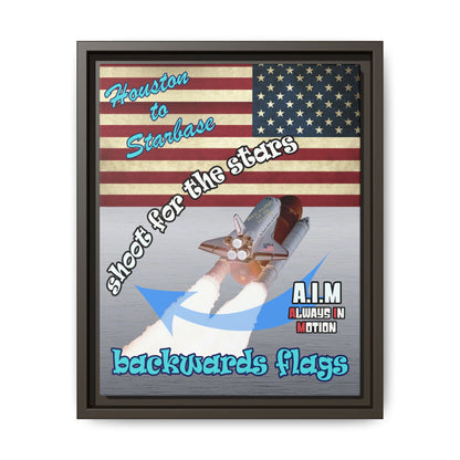 shoot for the stars - framed canvas art (brushed nickel)