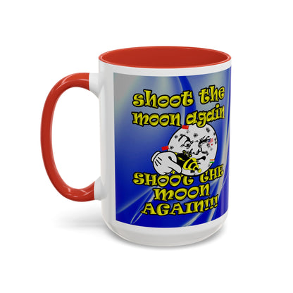 shoot the moon again - Accent Mug (blue-white wave)