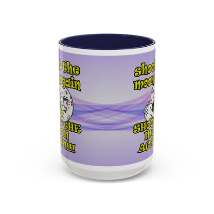 shoot the moon again - Accent Mug (light blue-pink wave)