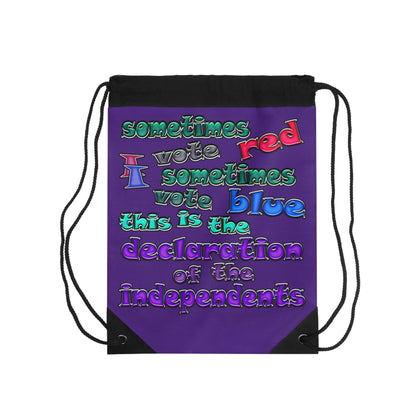 declaration of the independents - Drawstring Bag (purple)