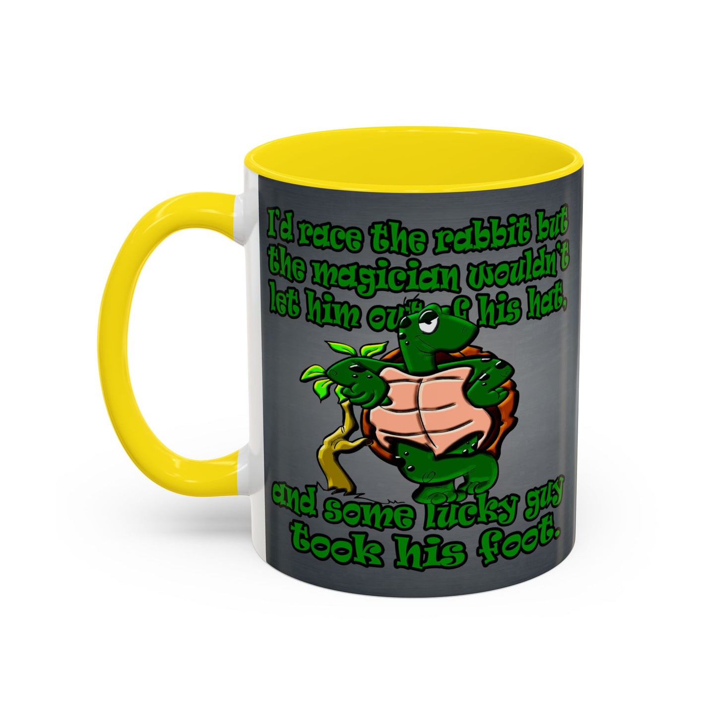 turtle race - Accent Mug (grey-light grey)