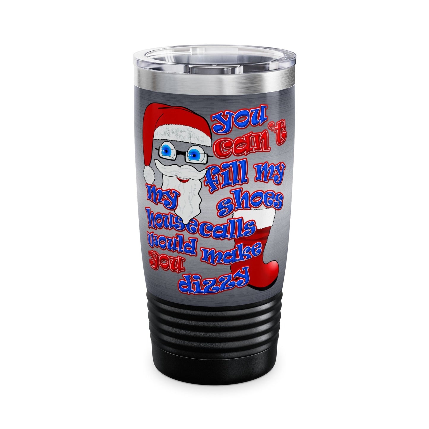 santa's shoes - Ringneck Tumbler, 20oz (brushed nickel)