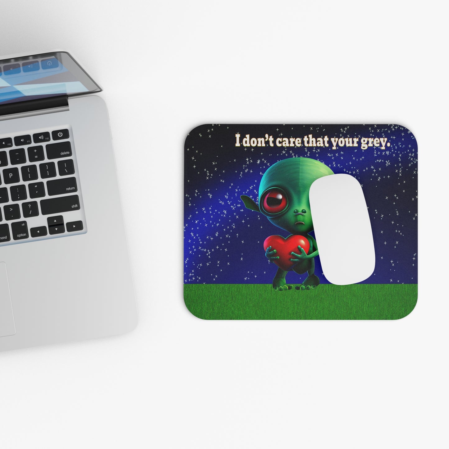 I don't care that your grey - Mouse Pad (Rectangle) ('snoops' background)