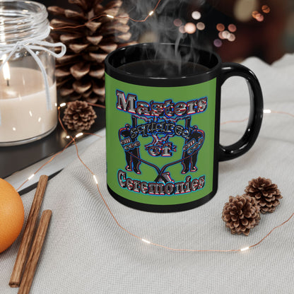 em cee squared - Black Mug (green)