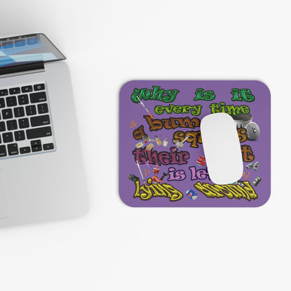 the bum's shit - Mouse Pad (Rectangle) (light purple)