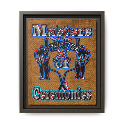 em cee squared - framed canvas art (brown papyrus)