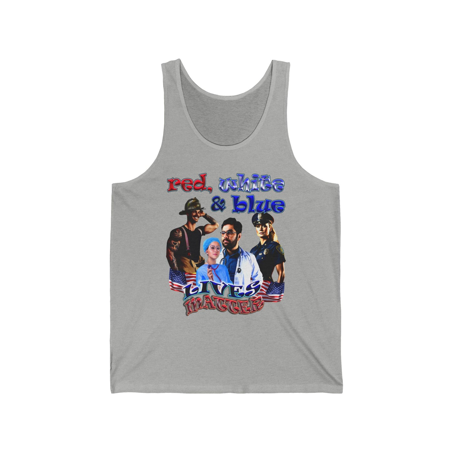 rw&b lives matter - Unisex Jersey Tank