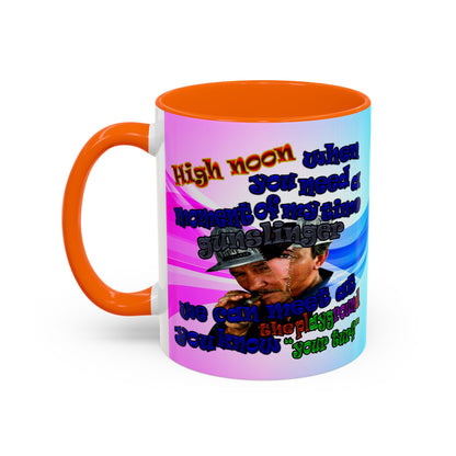 high noon - Accent Mug (light blue-pink wave)