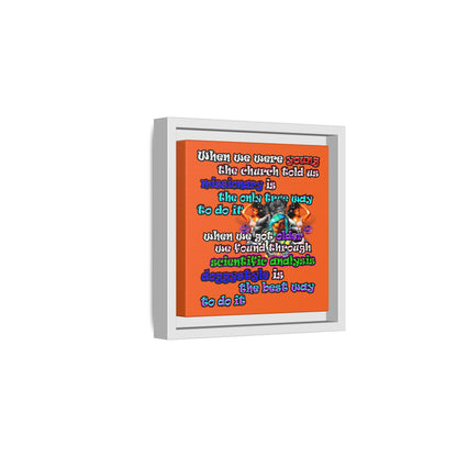 doggystyle - framed canvas art (orange)