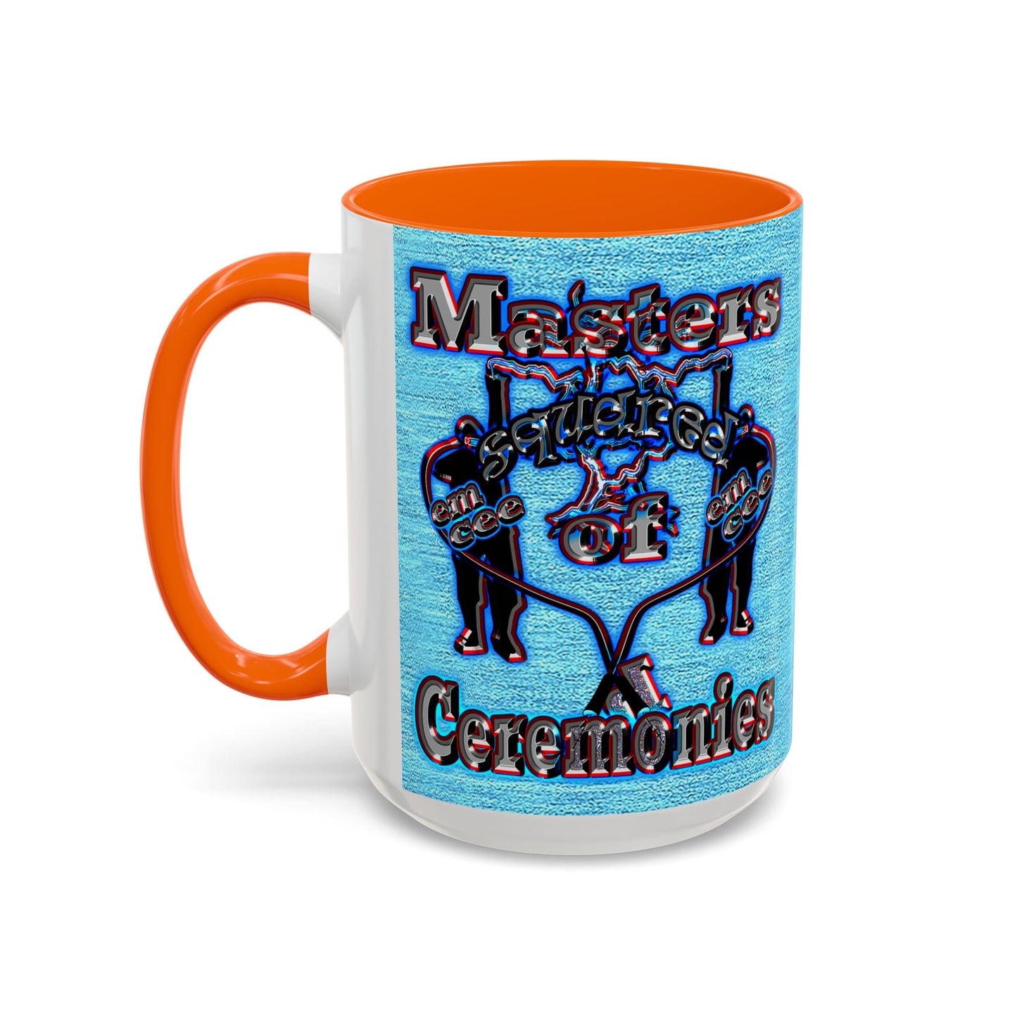 em cee squared - Accent Mug (faded dark blue)