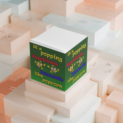 popping like popcorn - note cube (logo green)