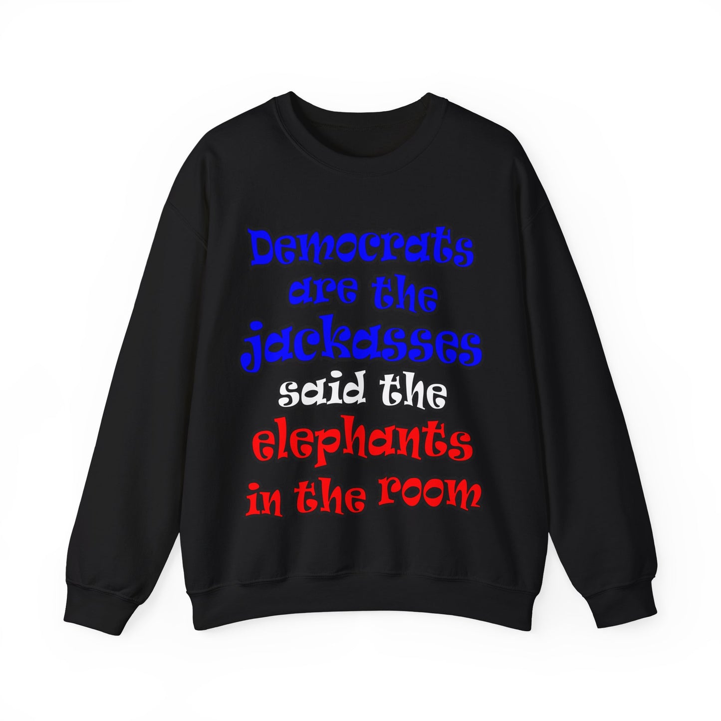 donkeys and elephants - Unisex Heavy Blend™ Crewneck Sweatshirt