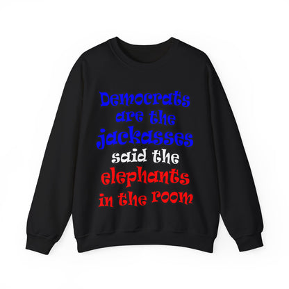 donkeys and elephants - Unisex Heavy Blend™ Crewneck Sweatshirt