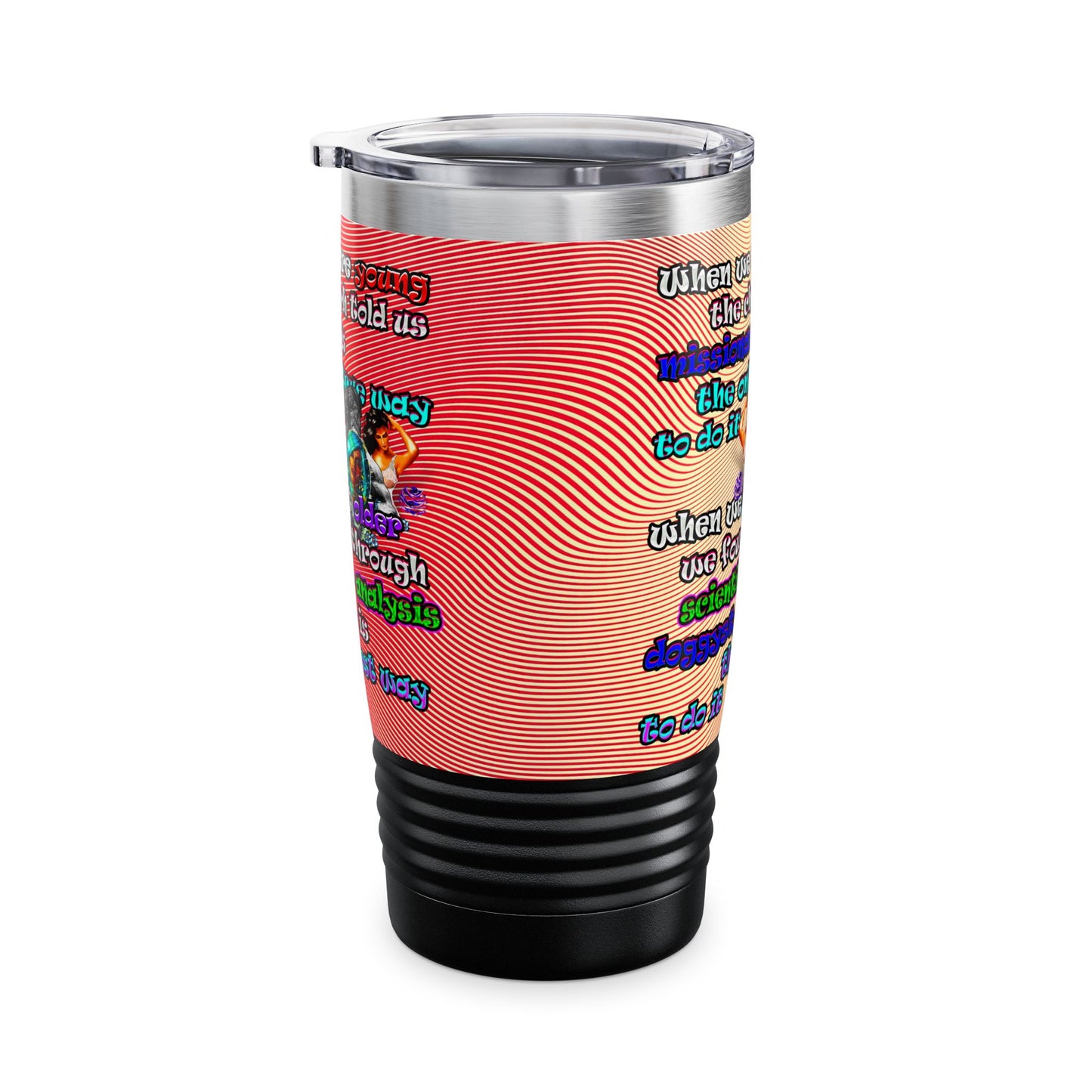 doggystyle - Ringneck Tumbler, 20oz (yellow-orange wave)