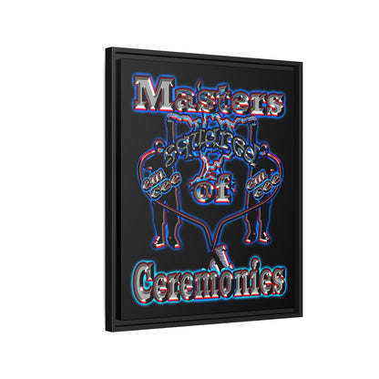 em cee squared - framed canvas art (black)