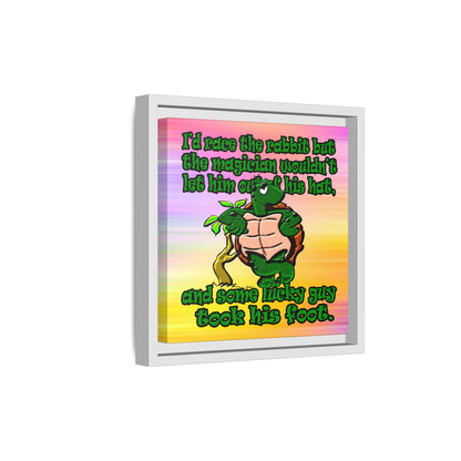 turtle race - framed canvas art (color blur)