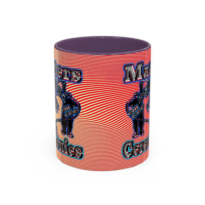 em cee squared - Accent Mug (yellow-orange wave)