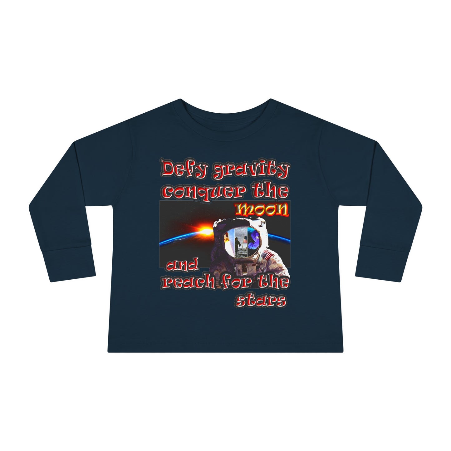 defy conquer reach - Toddler Long Sleeve Tee