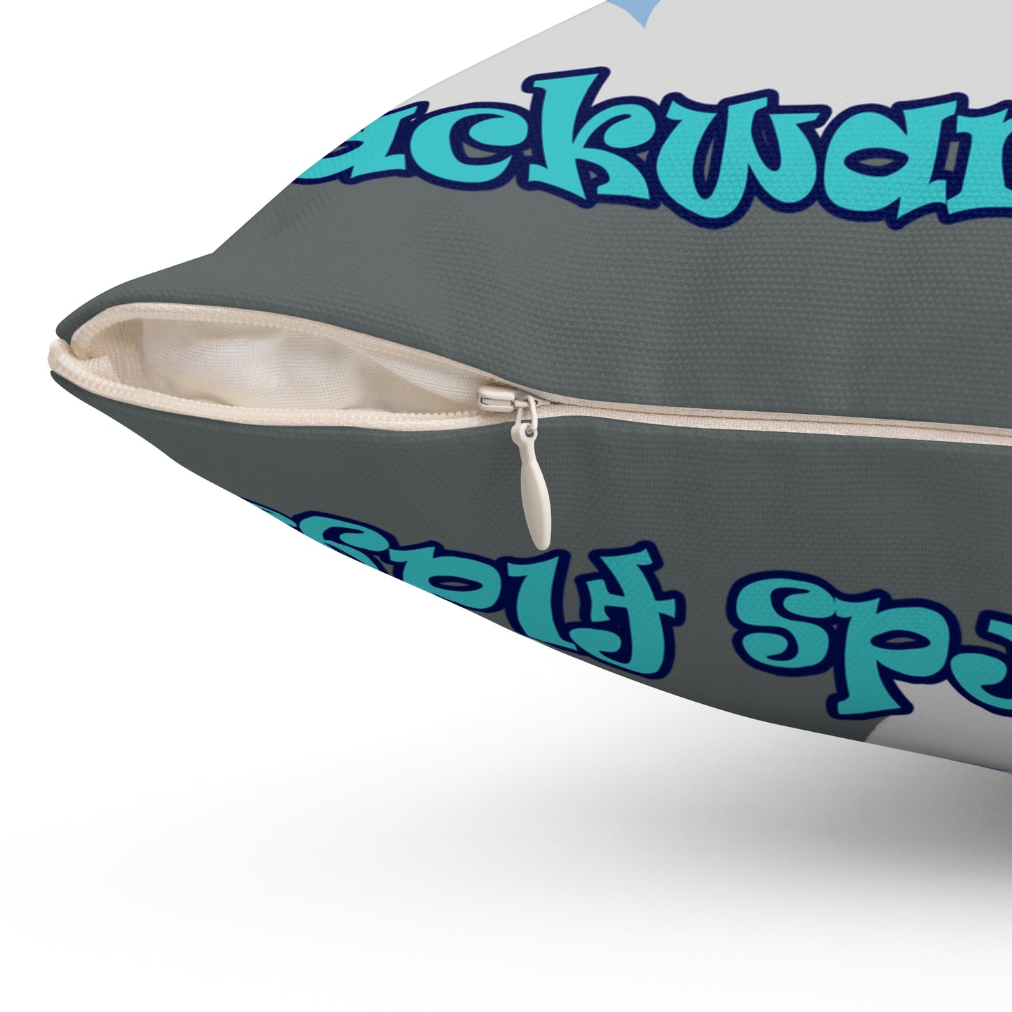 shoot for the stars - Spun Polyester Square Pillow - (dark grey)