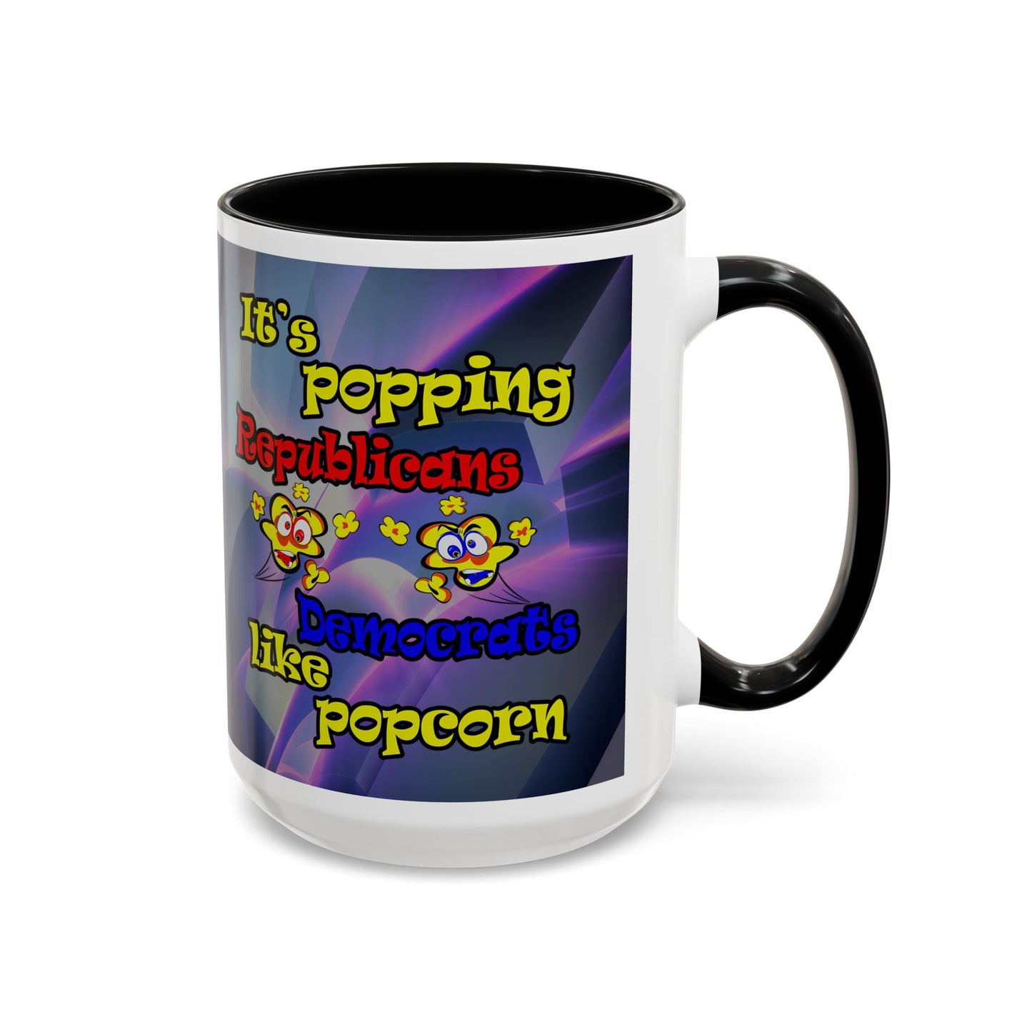 popping like popcorn - Accent Mug (grey-pink wave)