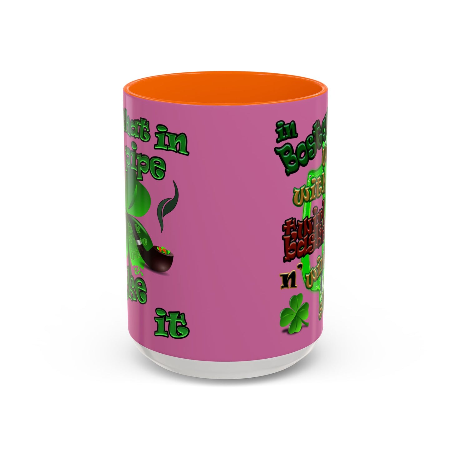 celtics logo - Accent Mug (light pink)