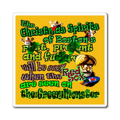 christmas spirits of boston - Magnets - (yellow)