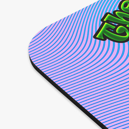 green monster - Mouse Pad (Rectangle) (light blue-purple wave)