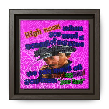 high noon - framed canvas art (pink swirl)