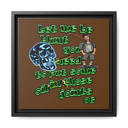 og - framed canvas art (brown)