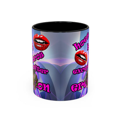 hoes b4 bros - Accent Mug (grey-pink wave)