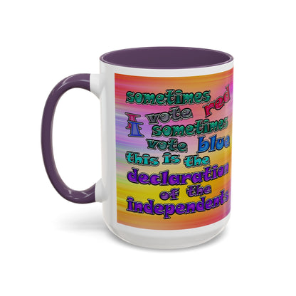 declaration of the independents - Accent Mug (color blur)
