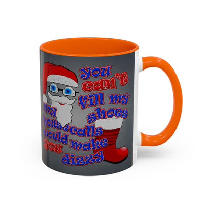 santa's shoes - Accent Mug (grey-light grey)