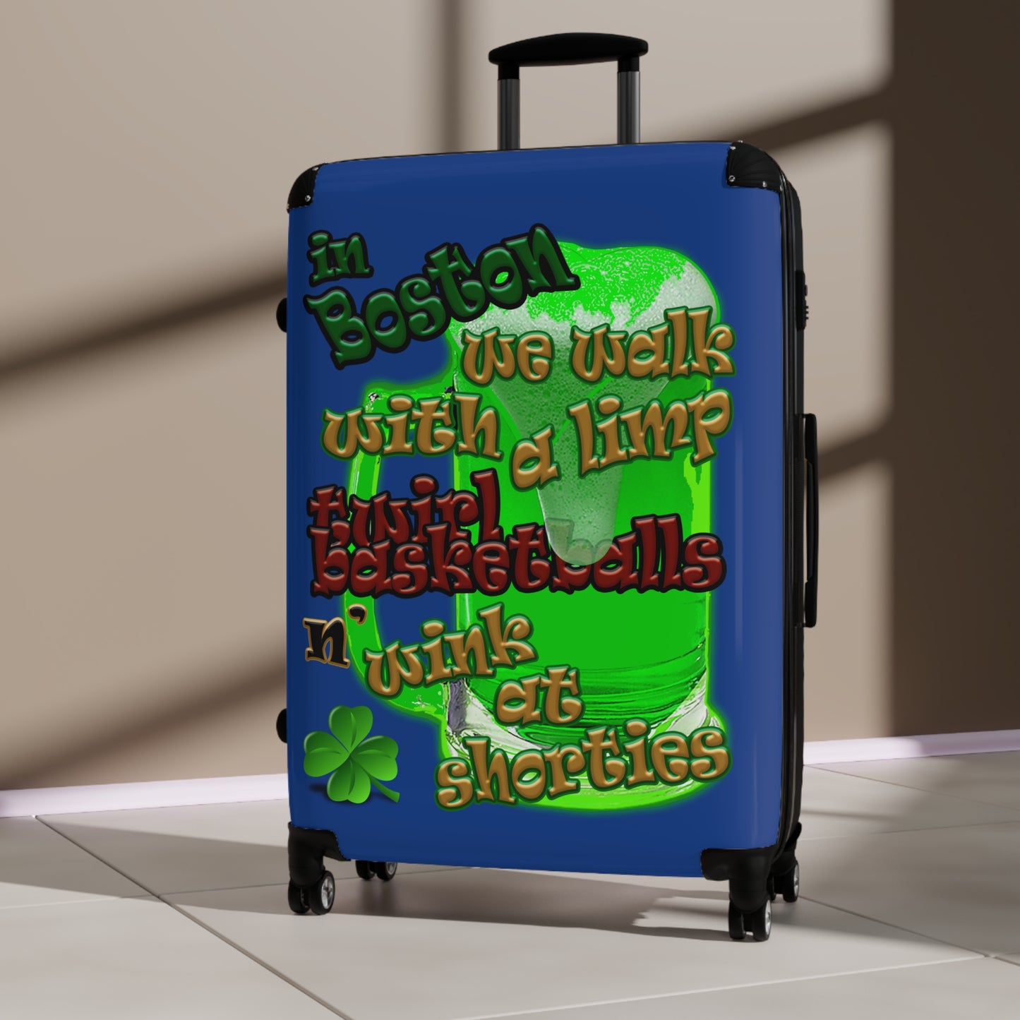 celtics logo - Suitcase (dark blue)