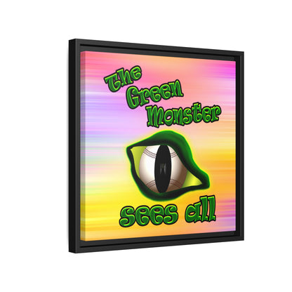 green monster - framed canvas art (color blur)