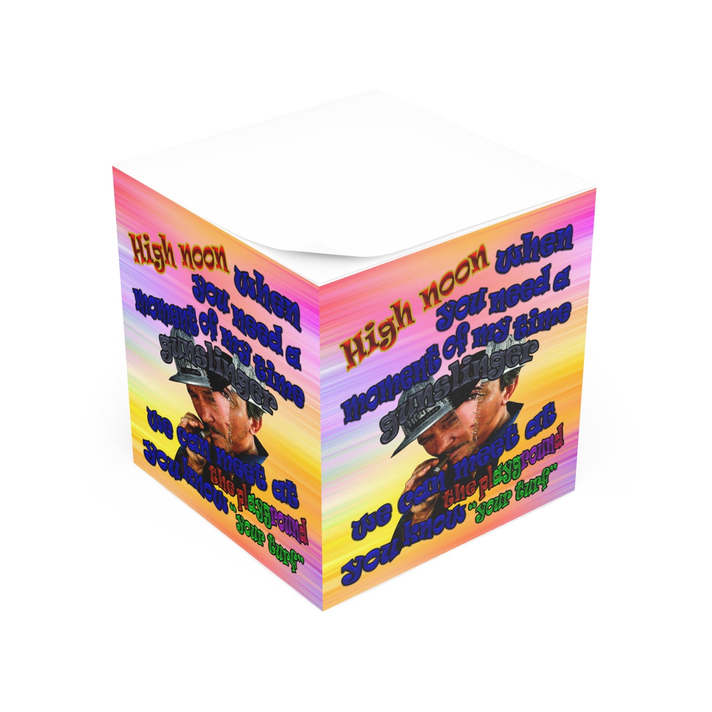 high noon - note cube (color blur)