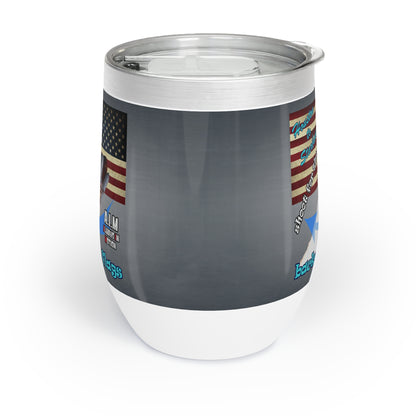 shoot for the stars - Chill Wine Tumbler (grey-light grey)