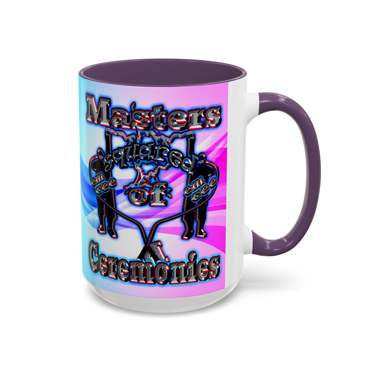 em cee squared - Accent Mug (light blue-pink wave)