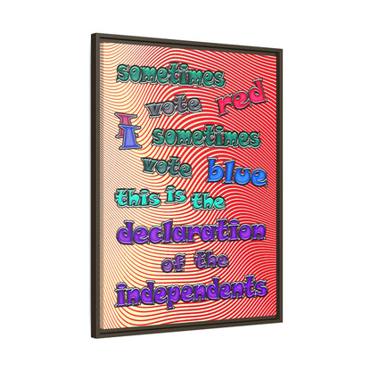 declaration of the independents - framed canvas art (yellow-orange wave)